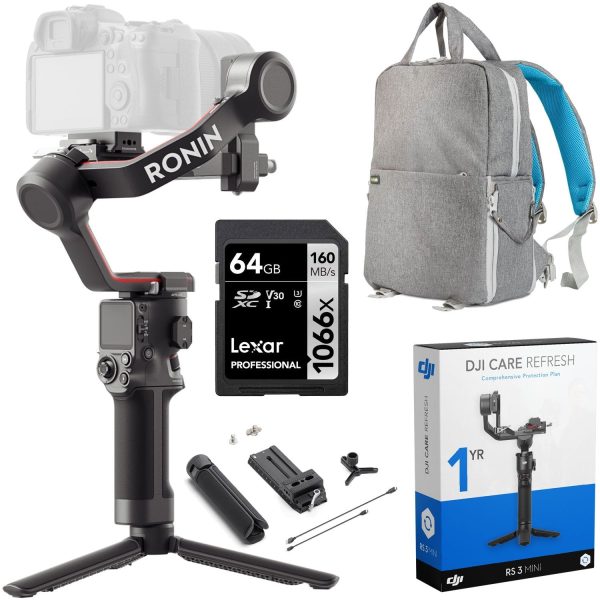 DJI RS 3 Gimbal Stabilizer with BG21 Grip Bundle with 1-Year DJI Care Refresh Online Sale