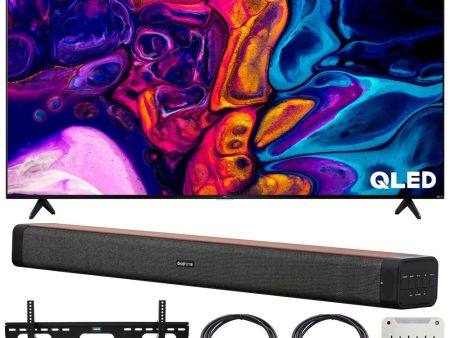 TCL 55  Class 4K UHD QLED HDR Smart Roku TV w  Deco Home 60W Soundbar Bundle For Discount