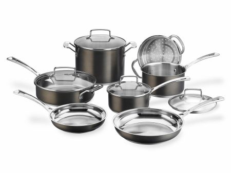 Cuisinart BSC7-11 11-Piece Black Stainless Cookware Collection Hot on Sale