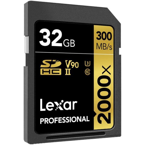 Lexar Pro 2000x SD UHS-II 32GB Memory Card without Reader 3 Pack Cheap