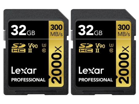 Lexar Pro 2000x SD UHS-II 32GB Memory Card without Reader 2 Pack Discount