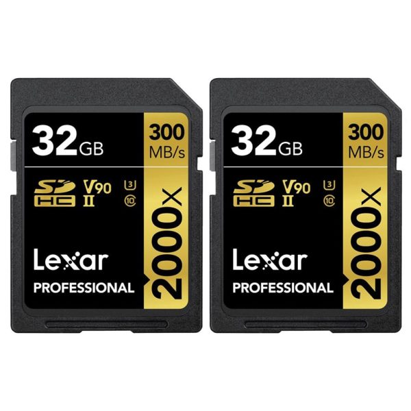 Lexar Pro 2000x SD UHS-II 32GB Memory Card without Reader 2 Pack Discount