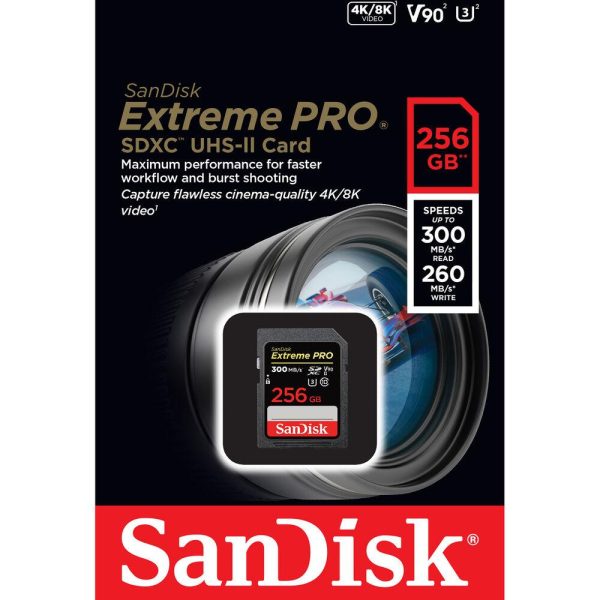 Sandisk 256GB Extreme PRO UHS-II SDXC Memory Card Discount