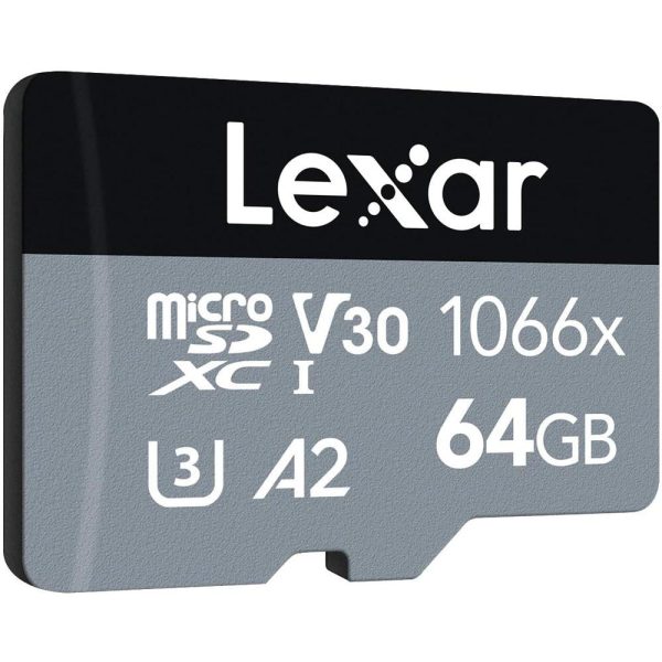 Lexar 1066x MicroSDXC Memory Card with Adapter 64GB 2 Pack on Sale