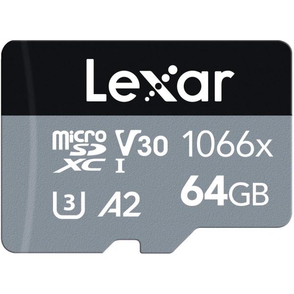 Lexar 1066x MicroSDXC Memory Card with Adapter 64GB 2 Pack on Sale