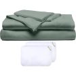 Cariloha Viscose 4-Piece Bed Sheet Set King Ocean Mist with 2 Pack Pillows Discount