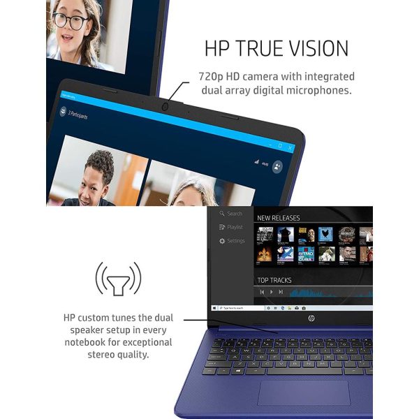 Hewlett Packard 14  HD PC Laptop, AMD 3020e, 4GB RAM 64GB - Blue (14-fq0010nr) - Open Box Online