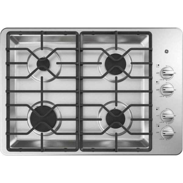 GE 30  Built-In Gas Cooktop - JGP3530SLSS - Open Box Supply