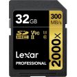 Lexar Pro 2000x SD UHS-II 32GB Memory Card without Reader 3 Pack Cheap