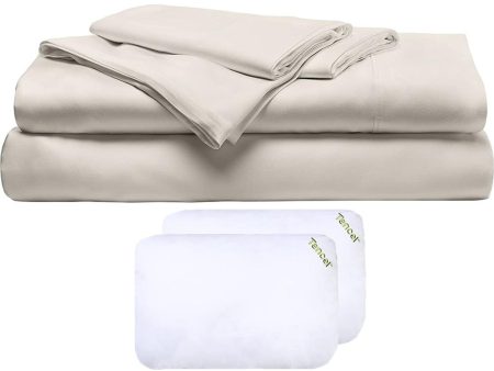 Cariloha Resort Bamboo-Viscose 4 Pcs Bed Sheet Set Queen Gray + 2 Pack Pillows Online