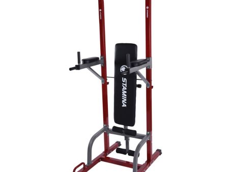 Stamina Full Body Power Tower with Upholstered Bench and Weight Bar Rack - 50-1735 Online