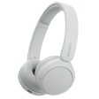 Sony Wireless Headphones with Microphone, White with Wood Headphone Display Stand Discount