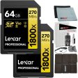 Lexar Professional SDXC UHS-II Card GOLD Series 64GB 2 Pack + Accessory Bundle Fashion