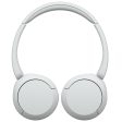 Sony Wireless Headphones with Microphone, White with Wood Headphone Display Stand Discount