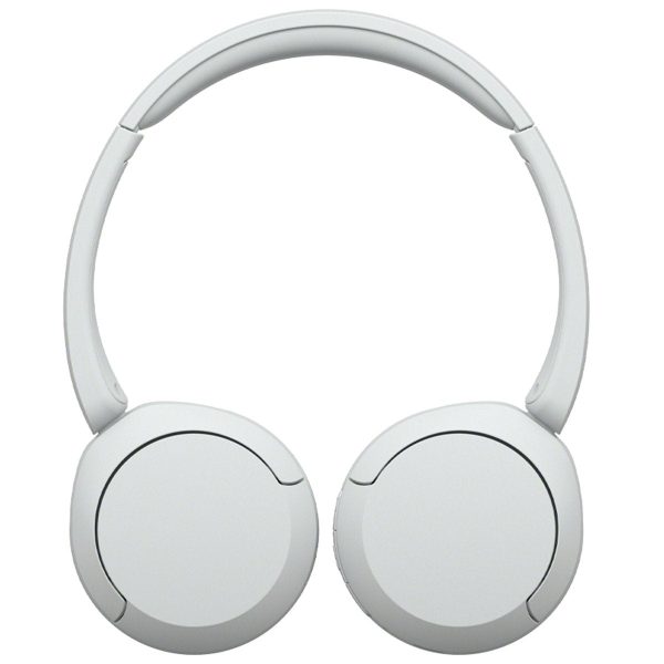 Sony Wireless Headphones with Microphone, White with Wood Headphone Display Stand Discount