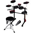 DDRUM Complete Electronic Drum Set with Mesh Drum Heads, Black Red - DD EFLEX Hot on Sale