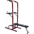 Stamina Full Body Power Tower with Upholstered Bench and Weight Bar Rack - 50-1735 Online