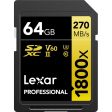 Lexar Professional SDXC UHS-II Card GOLD Series 64GB 2 Pack + Accessory Bundle Fashion