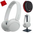 Sony WH-CH520 Wireless Headphones with Microphone, White w  Pro Stand Kit Hot on Sale