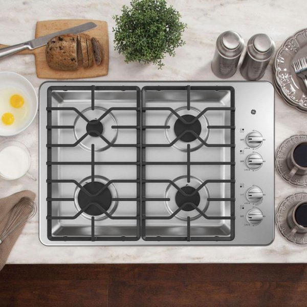 GE 30  Built-In Gas Cooktop - JGP3530SLSS - Open Box Supply