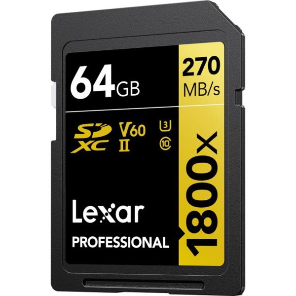 Lexar Professional SDXC UHS-II Card GOLD Series 64GB 2 Pack + Accessory Bundle Fashion