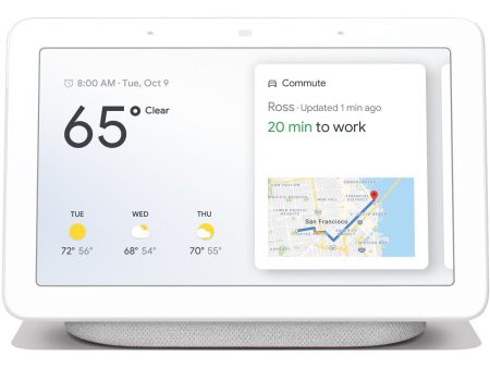 Google Nest Hub with Google Assistant GA00516-US - Chalk (Refurbished) Online Hot Sale