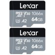 Lexar 1066x MicroSDXC Memory Card with Adapter 64GB 2 Pack on Sale