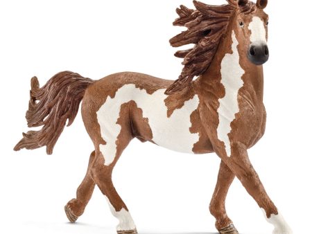 Schleich Farm World Pinto Stallion Toy Brown White Online Sale