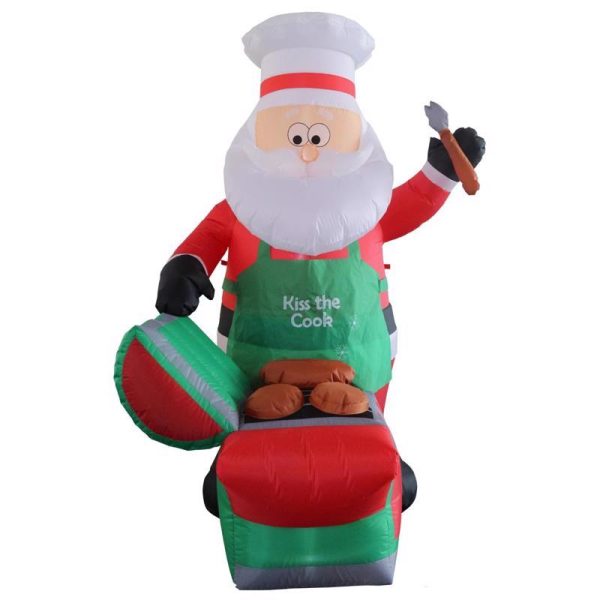 Celebrations Santa Barbequing 6 ft. Inflatable Online now