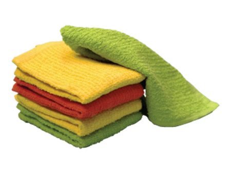 Ritz Warm Assorted Cotton Solid Bar Mop Dish Cloth 5 pk Online