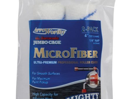 ArroWorthy Barracuda Microfiber 4 in. W X 1 4 in. Jumbo Paint Roller Cover 2 pk Online now