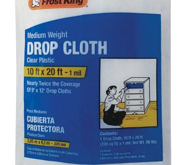 Frost King 10 ft. W X 20 ft. L X 1 mil Plastic Drop Cloth 1 pk For Discount