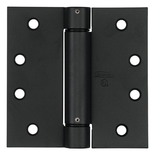 National Hardware 4 in. W X 4 in. L Oil Rubbed Bronze Black Steel Spring Hinge 1 pk Online