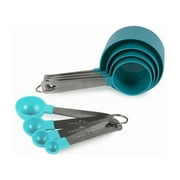 Core Kitchen Polypropylene Blue Silver Measuring Spoon Set Sale