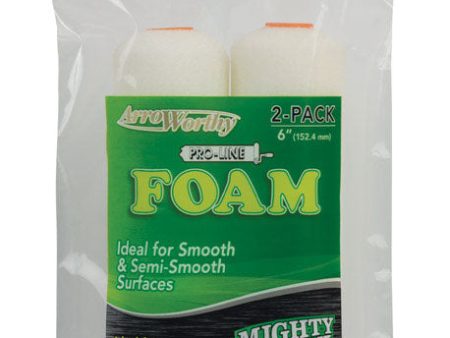 ArroWorthy ProLine Foam 6.5 in. W X 3 8 in. Mini Paint Roller Cover 2 pk For Sale