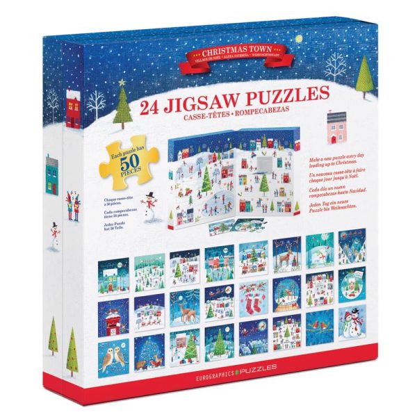 Eurographics Christmas Advent Calendar Puzzle Cardboard Multicolored 1200 pc Discount