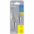 GE C7 E12 (Candelabra) LED Bulb Soft White 4 Watt Equivalence 2 pk Online Sale