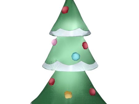 Gemmy Inflatable Christmas Tree with Snowy Layers 48 in. Inflatable Online now