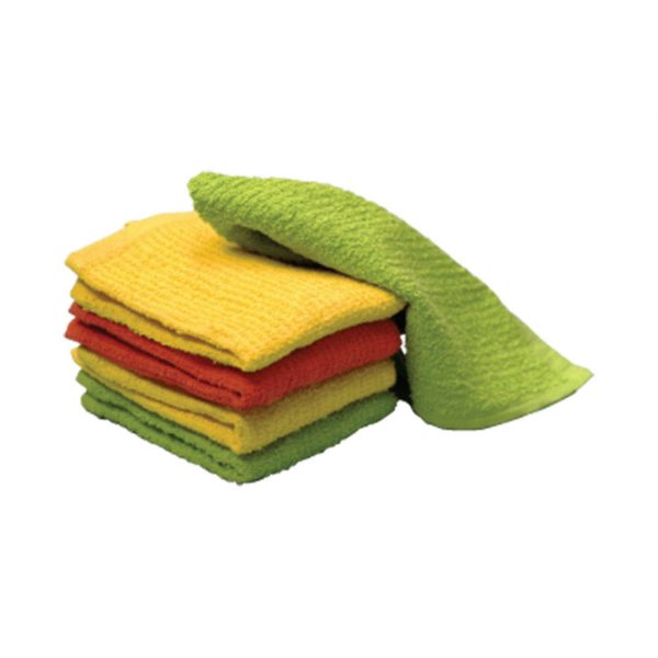 Ritz Warm Assorted Cotton Solid Bar Mop Dish Cloth 5 pk Online