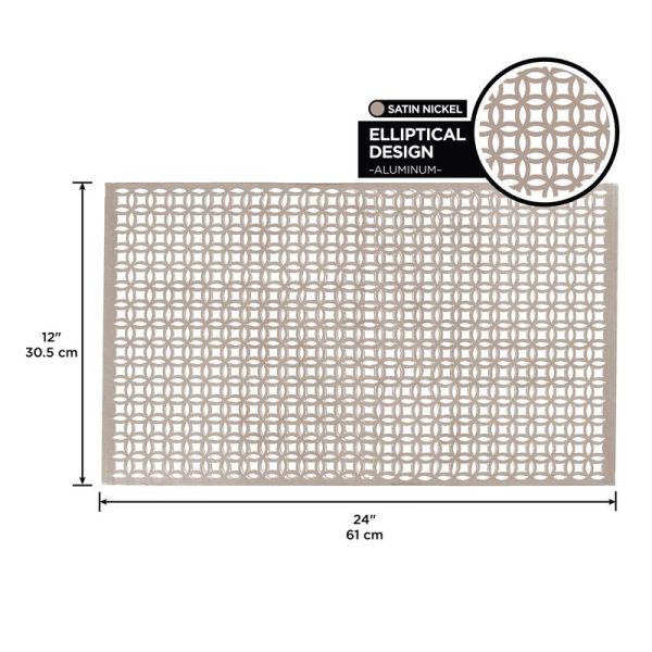 M-D 0.02 in. X 12 in. W X 24 in. L Satin Nickel Aluminum Elliptical Sheet Metal Online now