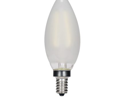 Satco B11 E12 (Candelabra) Filament LED Bulb Warm White 40 Watt Equivalence 2 pk Supply