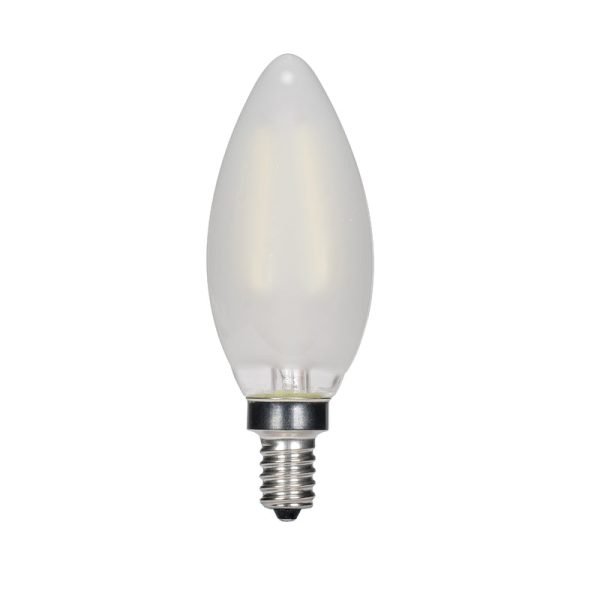 Satco B11 E12 (Candelabra) Filament LED Bulb Warm White 40 Watt Equivalence 2 pk Supply