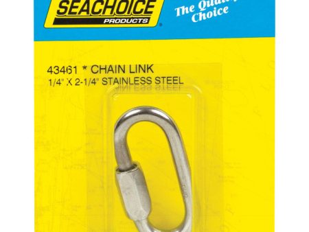 Seachoice Polished Stainless Steel 2-1 4 in. L X 1 4 in. W Chain Link 1 pk Online now