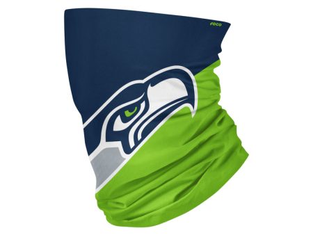 FOCO Seattle Seahawks Gaiter Scarf Face Mask 1 pk For Sale