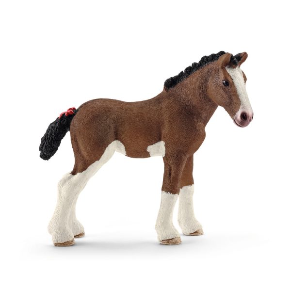 Schleich Farm World Clydesdale Foal Toy Brown White Sale