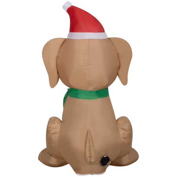 Gemmy Christmas Inflatable Golden Retriever 42 in. Inflatable For Cheap