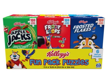 Spin Master Kellogg s Cereal Fun Pack Puzzles Multicolored Online now