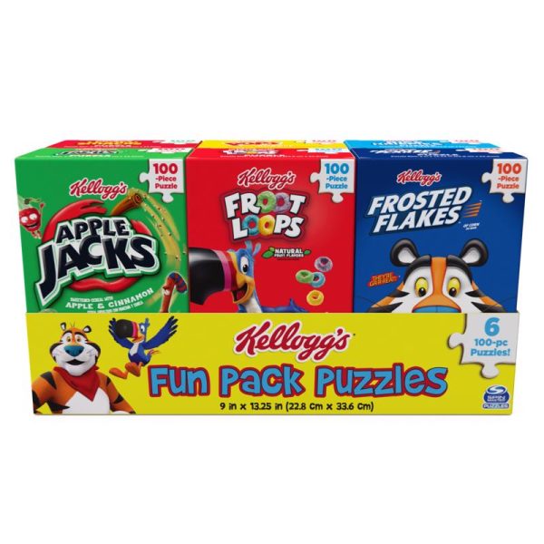 Spin Master Kellogg s Cereal Fun Pack Puzzles Multicolored Online now