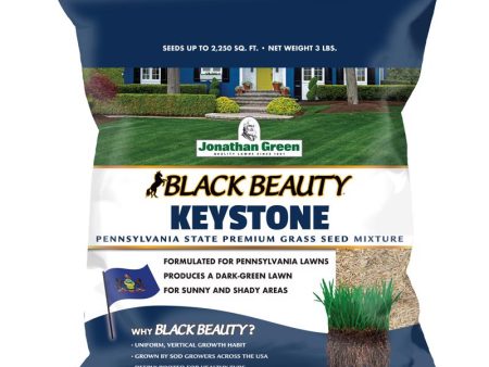 Jonathan Green Black Beauty Keystone All Grasses Sun or Shade Grass Seed 3 lb Hot on Sale