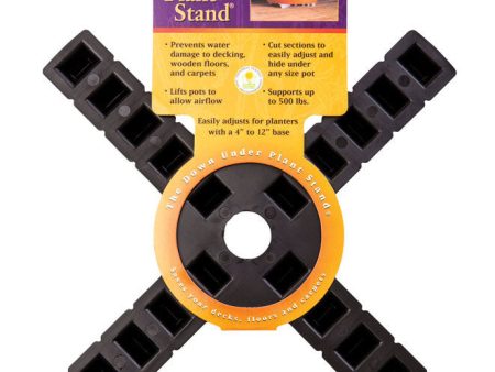 Plant Stand 1 in. H X 12 in. W X 12 in. D Plastic Planter Trivet Black Discount